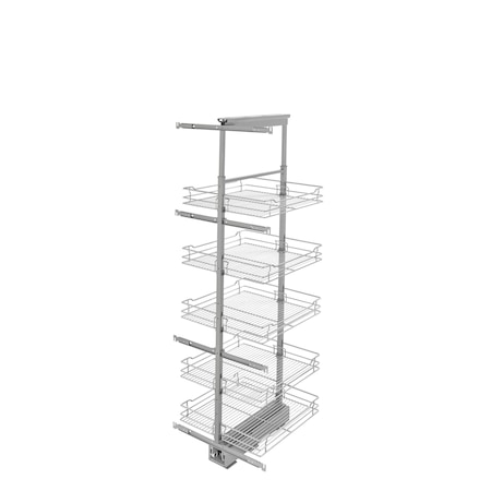 Rev-A-Shelf Steel, Silver, 21.61 in W, 58.25 in H, 21.72 in L, Silver 5758-20-CR-1